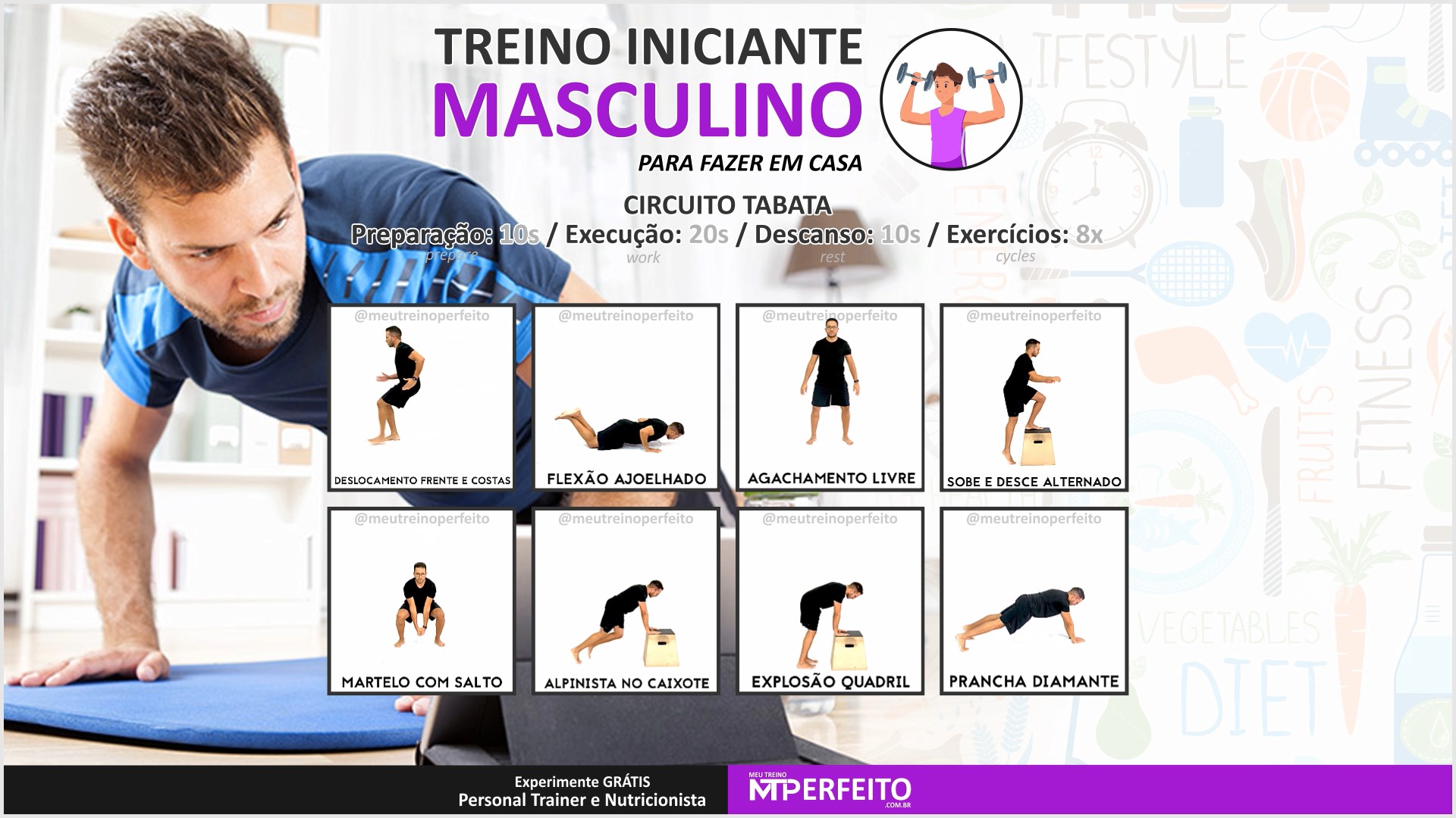 Treino Funcional Iniciante Masculino Para Fazer em Casa – 15