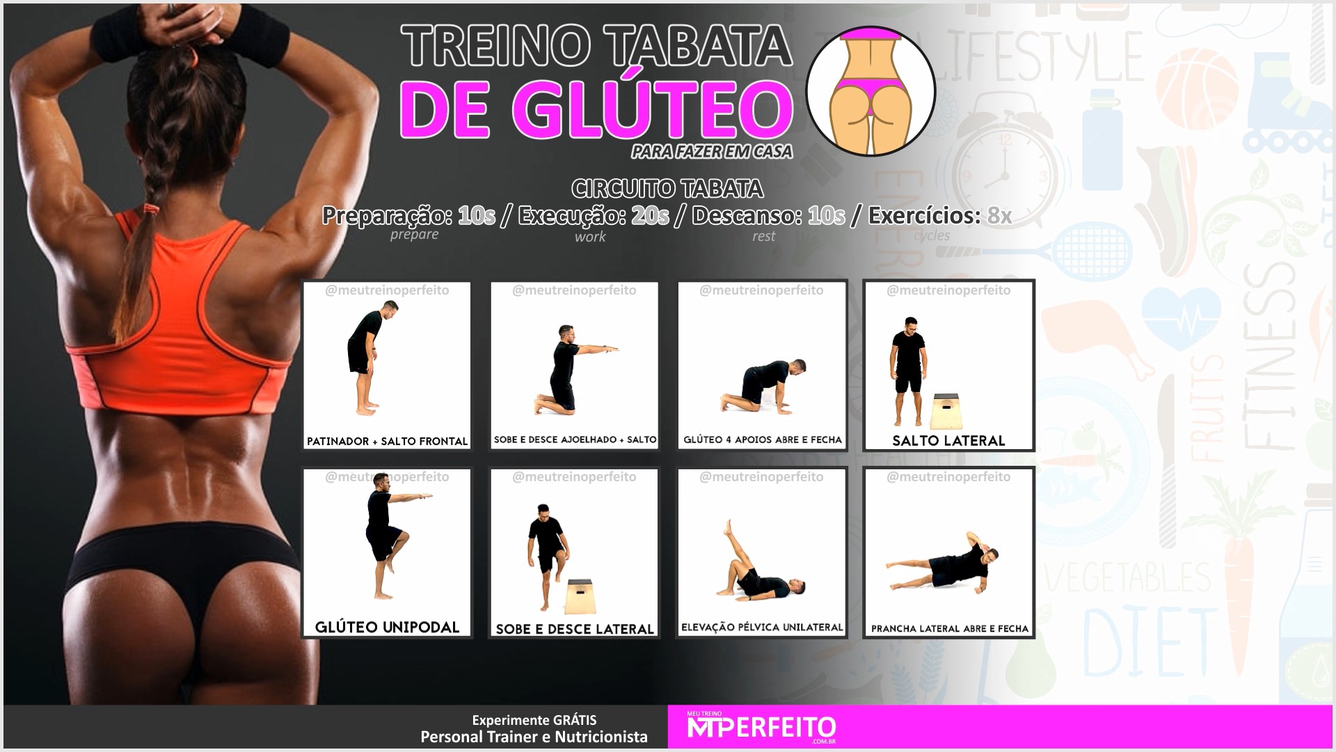 Treino HIIT de Glúteo Para Fazer em Casa – 20