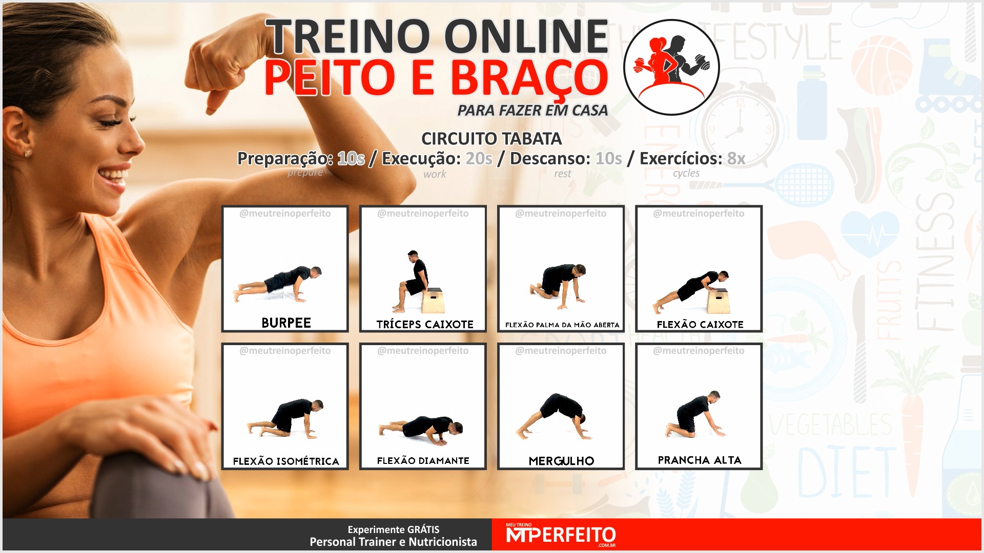 Treino HIIT de Peito e Braço para Fazer em Casa – 09