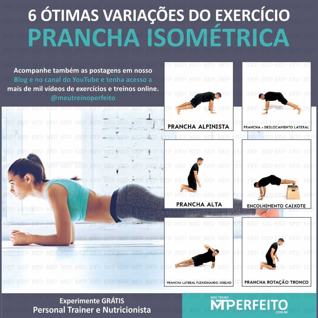 6 Ótimos Variações do Exercício de Prancha Isométrica