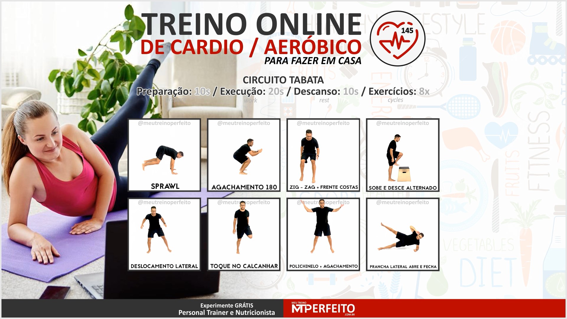 Treino Aeróbico para Fazer em Casa – 13