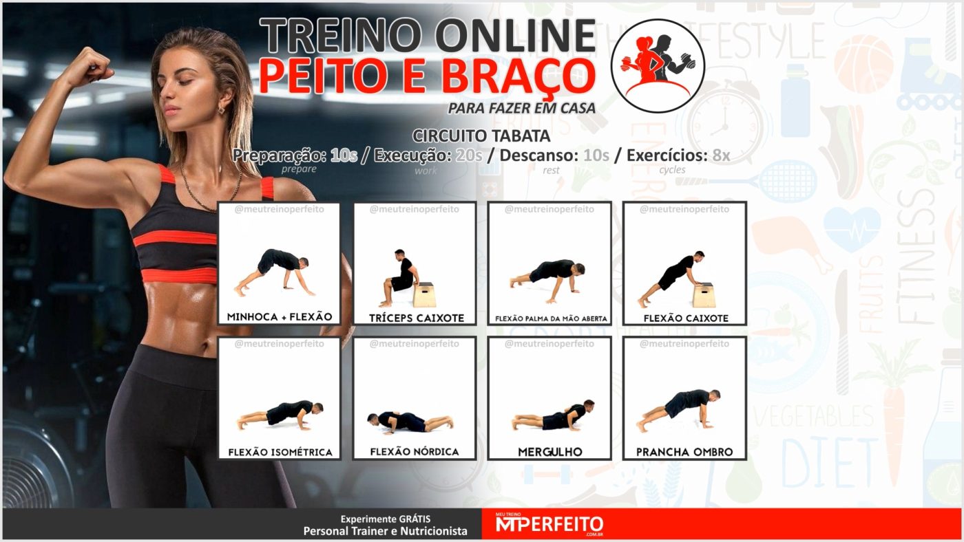 Treino de Peito e Braço Funcional para Fazer em Casa - 10 - Meu Treino ...