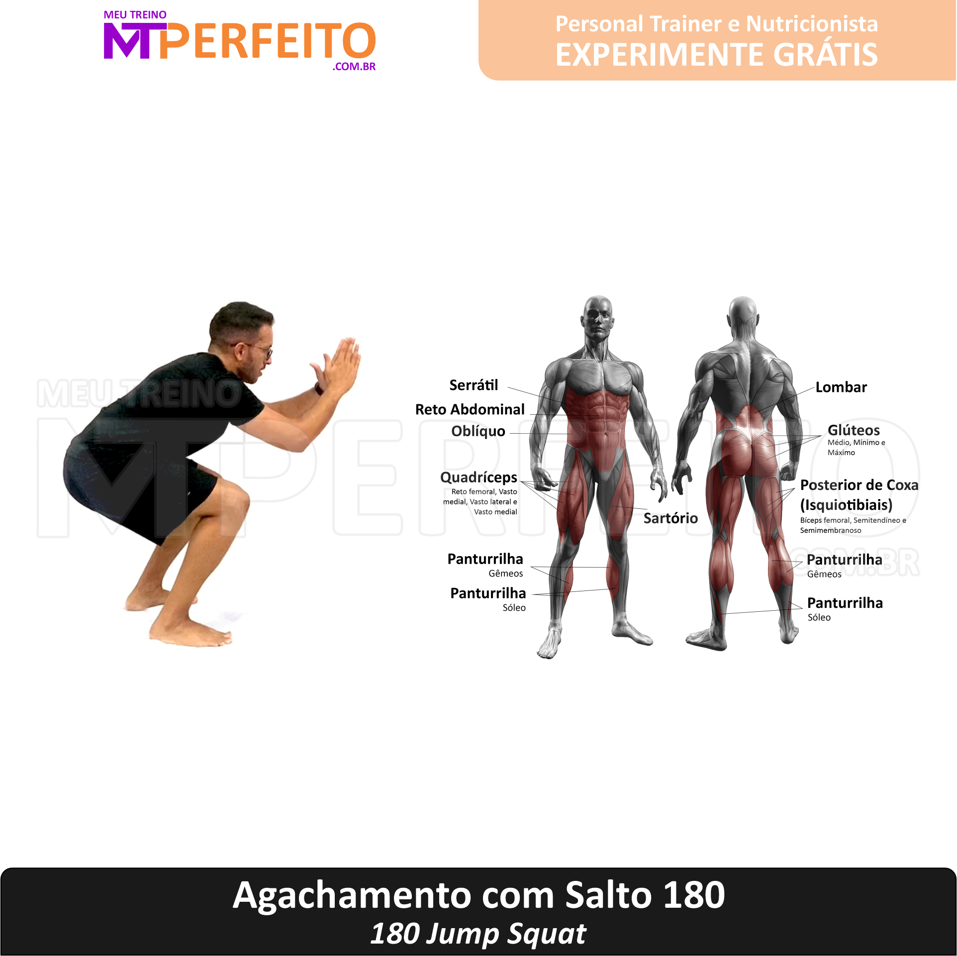 Agachamento com Salto 180