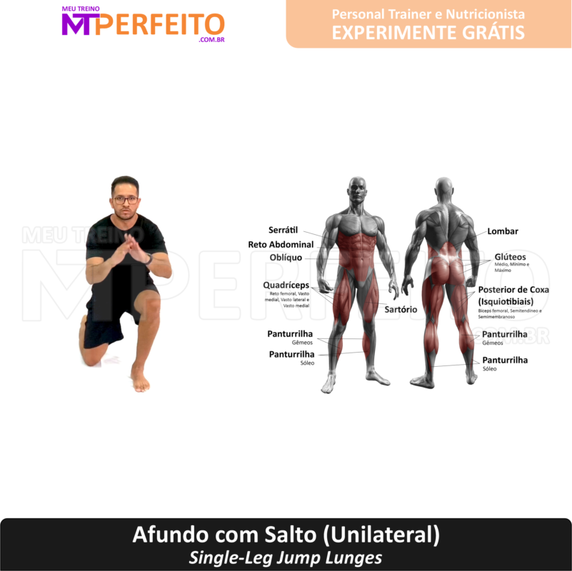 Afundo com Salto Unilateral