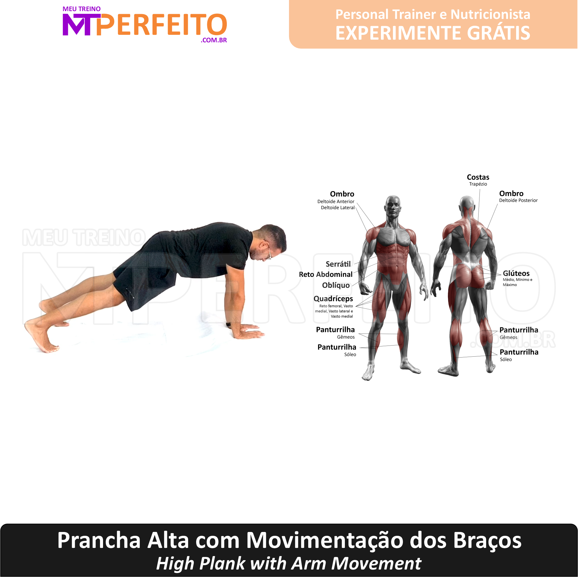 Prancha Alta com Movimentação dos Braços